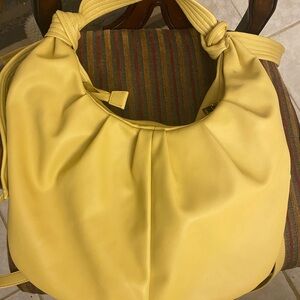 Vegan leather butter yellow purse